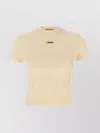 Jacquemus Le T-shirt Logo Embroidered Grosgrain T-shirt In Nude