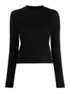 Jacquemus Top Le T-shirt Gros Grain In Cotone Stretch In Negro