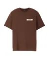 Jacquemus Gros Grain Cotton Crew-neck T-shirt In Brown