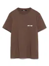 Jacquemus Ribbed Collar Crew-neck T-shirt In Cotton In Brown