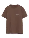 Jacquemus Ribbed Collar Crew-neck T-shirt In Cotton In Brown