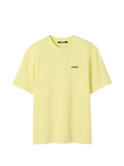 Jacquemus Relaxed Fit Crew Neck T-shirt With Patch Detail In Yellow