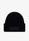 Jacquemus Le Bonnet Gros Grain Alpaca-blend Beanie In Black