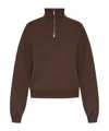Jacquemus The Gros Grain Zipped-rollneck Sweatshirt In Brown