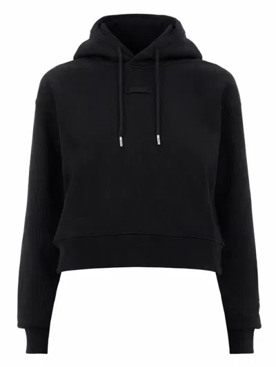 Jacquemus Grosgrain Black Cropped Minimalist Hoodie