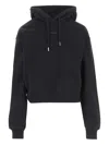Jacquemus Ribbon Drawstring Cropped Hoodie In Black