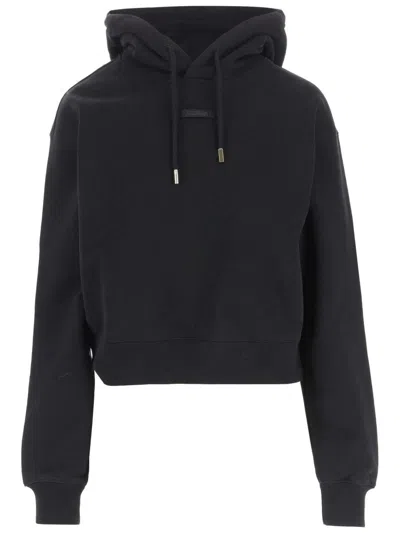 Jacquemus The Grosgrain Hoodie In Black