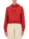 Jacquemus Hoodie With Logo Patch In Red