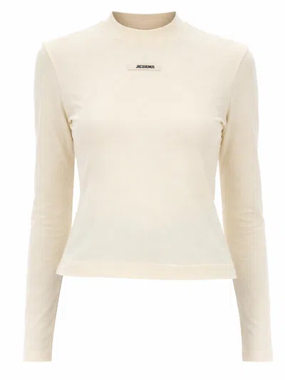 Jacquemus The Grosgrain Long-sleeved Shirt In Neutral