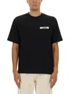 Jacquemus Le T-shirt Gros Grain Cotton T-shirt In Black