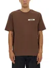 Jacquemus Gros Grain Cotton Crew-neck T-shirt In Brown