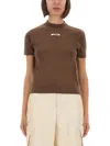 Jacquemus The Grosgrain Long-sleeved T-shirt In Brown