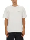 Jacquemus 'le T-shirt Gros Grain' White T-shirt With Logo Patch On The Front In White