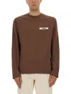 Jacquemus Sweatshirt Le Sweatshirt Grosgrain In Brown