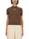 Jacquemus The Grosgrain Long-sleeved T-shirt In Brown