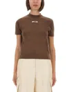 Jacquemus The Grosgrain Long-sleeved T-shirt In Brown