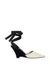 Jacquemus The High Espadrilles Colorblocked Wedge Mules In Neutral