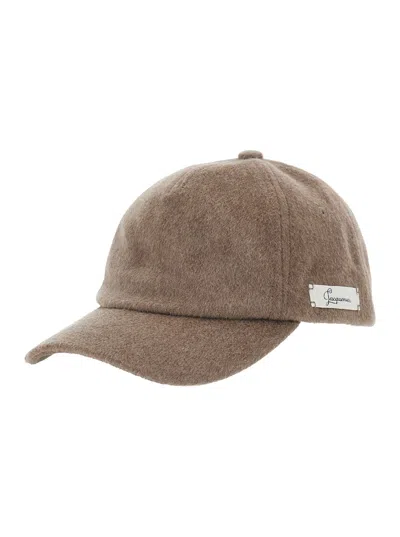 Jacquemus The Horsebit Mini Visor Cap In Brown
