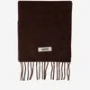 Jacquemus Brown Alpaca L Echarpe Carro Scarf In Brown
