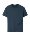 Jacquemus Mens Dark Navy Logo-embroidered Cotton T-shirt In Blue