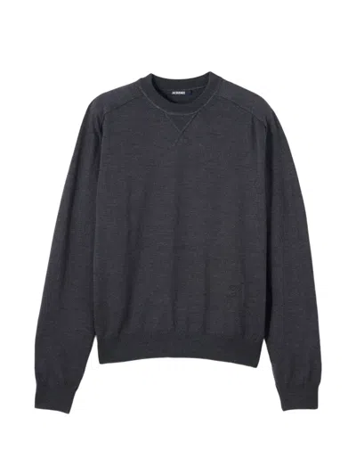Jacquemus The J Sweater Monogram In Gray