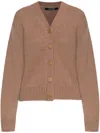 Jacquemus Womens  V-neck Branded Alpaca-blend Knit Cardigan In Brown