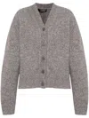 Jacquemus V-neck Buttoned Cardigan In Grey