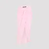 Jacquemus High Waist Draped Asymmetric Ruched Skirt In Pink
