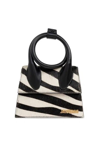 Jacquemus The Knot Chiquito Coiled Handbag In Black