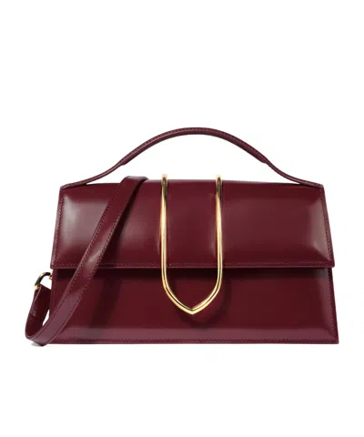 Jacquemus The Large Bambino In Burgundy