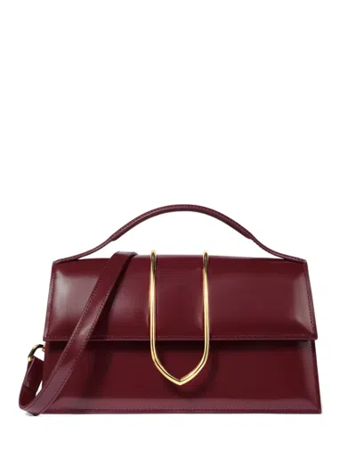 Jacquemus The Large Bambino Gold-tone Handle Tote Bag In Red