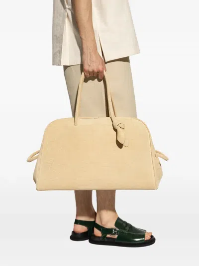 Jacquemus The Large Turismo Crocodile-effect Tote Bag In Nude