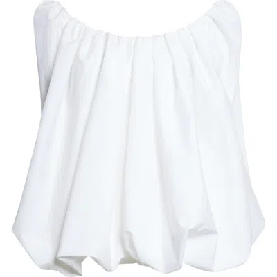 Jacquemus The Lavande Draped Bouffant Top In White