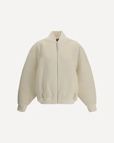 Jacquemus The Le Blouson Pilu Jacket In White Alpaca Wool