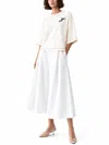 Jacquemus Neutrals Letro Contrast Stitching T-shirt In White