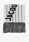 Jacquemus The Liga Striped Knit Fringed Scarf In White