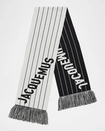 Jacquemus The Liga Striped Knit Scarf In Multi