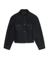 Jacquemus La Veste De Nimes Black Jacket With Rear Belt In Denim Woman In Black