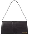 Jacquemus The Long Bambino Leather Shoulder Bag In Black