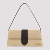 Jacquemus Le Grande Bambino Raffia And Leather Top Handle Bag In Brown