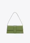 Jacquemus Womens Khaki Le Bambino Long Leather Shoulder Bag In Green