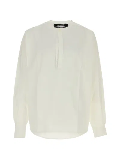 Jacquemus The Losange Long-sleeve Sailor Shirt In White
