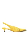 Jacquemus Les Cubisto Bananas Slingback Shoes In Yellow
