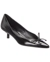 Jacquemus The Low Tourni Leather Pump In Black