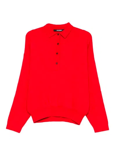 JACQUEMUS SUÉTER CUELLO REDONDO - ROJO