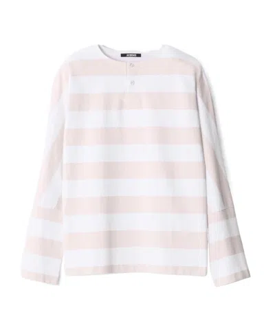Jacquemus The Mariniere Long-sleeve T-shirt In Pink