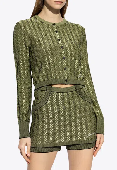 Jacquemus Marino Cardigan Multi-black In Green
