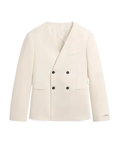 Jacquemus The Marino Double-breasted Blazer In White