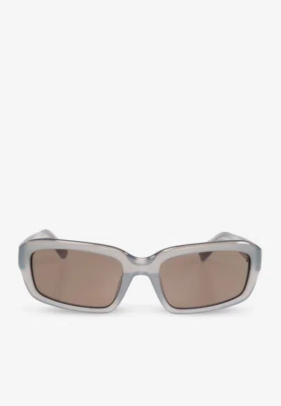 Jacquemus The Marino Rectangular Sunglasses In Gray