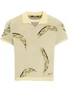 Jacquemus Womens Banana Jacquard Yellow The Marino Banana-print Woven-knitted Polo Top In Yellow